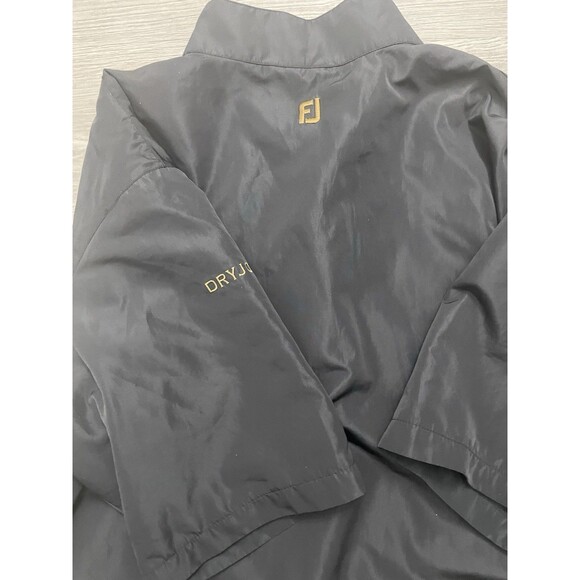 Dryjoys by Footjoy Men’s black  Short Sleeve Pullover Windbreaker Jacket Large - Picture 10 of 12